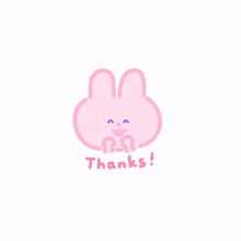 rabbit bunny pink cute thanks rabbit bunny pink cute thanks