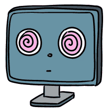 animated cute dizzy hypnosis monitor