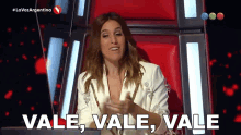 Vale Vale Vale Soledad Pastorutti GIF - Vale Vale Vale Soledad Pastorutti La Voz Argentina GIFs