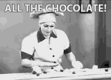 All The Chocolate! GIF - World Chocolate Day World Chocolate Day Gi Fs I Love Lucy GIFs