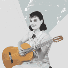 Guitar Guitar Girl GIF - Guitar Guitar Girl Vintage Girl GIFs
