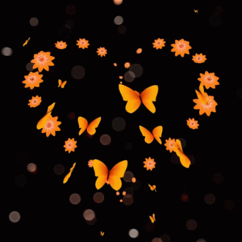 خامات للكتابه عليها Butterflies-orange-heart