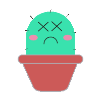 Cactus Cute Sticker - Cactus Cute Exhausted Stickers