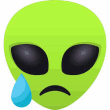 teary eyed alien joypixels sad thats so sad