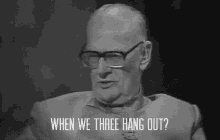 When We Three Hangout? - Arthur C. Clarke, Stephen Hawking, And Carl Sagan GIF - Hangout Three Hangout Lets Hangout GIFs