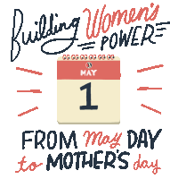 Building Womens Power From May Day To Mothers Day Sticker - Building Womens Power From May Day To Mothers Day Feliz Dia De Las Madres Stickers
