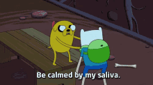 Be Calmed By My Saliva GIF - Be Calmed By My Saliva Jake GIFs