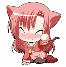Anime Cat GIF - Anime Cat Itchy GIFs