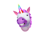 Unicorn Smiles Sticker - Unicorn Smiles Rainbow Colors Stickers