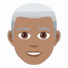 white haired man joypixels gray hair colored hair hairstyle