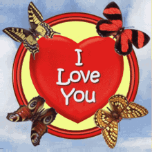 I Love You Butterflies GIF - I Love You Butterflies Love Heart GIFs