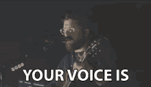 Your Voice Is Breaking Up Singing GIF - Your Voice Is Breaking Up Singing Playing Guitar GIFs