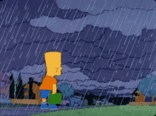The Simpsons Bart Simpson GIF - The Simpsons Bart Simpson Rain GIFs