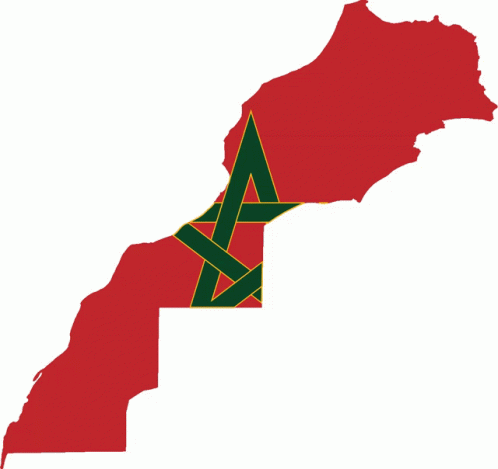 Flag Of Morocco Map Sticker - Flag Of Morocco Morocco Map - Discover ...