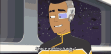 Space Walking Is Easy You Just Float And Magnet Ensign Rutherford GIF - Space Walking Is Easy You Just Float And Magnet Ensign Rutherford Star Trek Lower Decks GIFs