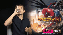 drinking water tom holland pop buzz quenched thirsty