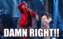 Damn Right - Saturday Night Live GIF - Macklemore Damn Right Right GIFs