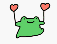 Frog Frog Love GIF - Frog Frog Love Heart Balloon GIFs