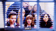 Glee Shh GIF - Glee Shh Be Quiet GIFs