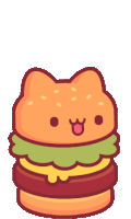 Burger Burger Time Sticker - Burger Burger Time Cute Burger Stickers