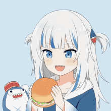 vtuber gawr gura burger anime