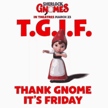 Sherlock Gnomes Gnomeo And Juliet GIF - Sherlock Gnomes Gnomeo And Juliet Thank God Its Friday GIFs