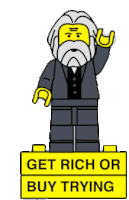 Get Rich Or Buy Trying Lego Sticker - Get Rich Or Buy Trying Lego Swag Stickers