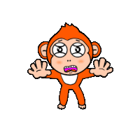 Monkey Animal Sticker - Monkey Animal Sad Stickers