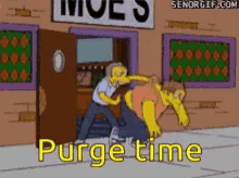 Simpsons Kick Out GIF - Simpsons Kick Out Purge GIFs