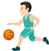 Playing Basketball Joypixels Sticker - Playing Basketball Joypixels Man Basketball Player Stickers