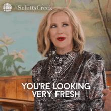 Youre Looking Very Fresh And Dewy Moira GIF - Youre Looking Very Fresh And Dewy Moira Moira Rose GIFs