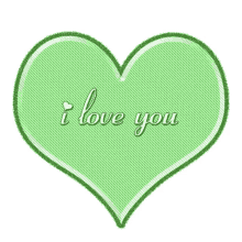 green heart i love you in love love