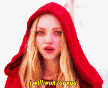 I Will Wait For You Im Waiting GIF - I Will Wait For You Im Waiting Red Hoodie GIFs