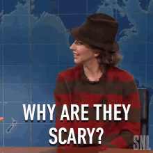 Why Are They Scary Jessie Raunch GIF - Why Are They Scary Jessie Raunch Freddy Krueger GIFs