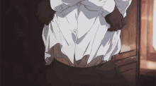 violet evergarden anime take off a shirt