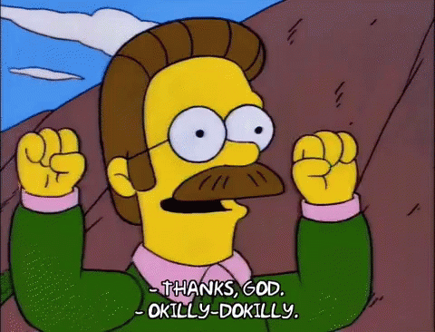 Okily Dokily,Circle Game,Okilly Dokilly,The Simpsons,Ned Flanders,God,gif,a...