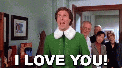I Love You, I Love You, I Love Yooooooou!!!! - Elf GIF - Will Ferrell Elf Buddy The Elf GIFs