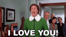 I Love You, I Love You, I Love Yooooooou!!!! - Elf GIF - Will Ferrell Elf Buddy The Elf GIFs
