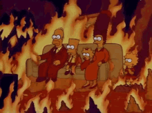 The Simpsons In Hell GIF - Thesimpsons Hell Fire GIFs