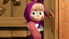 маша и медведь GIF - Masha And The Bear Butterfly On Nose Cute GIFs