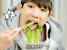 원호 상추 냠냠 먹기 쌈 고기 나무젓가락 몬스타엑스 GIF - Wonho Eat Chew GIFs