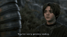 Game Of Thrones Youre Very Pretty Today GIF - Game Of Thrones Youre Very Pretty Today Maisie Williams GIFs