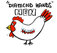 Diamond Hands Hen Veefriends Sticker - Diamond Hands Hen Veefriends Stocks Stickers