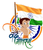 वंदेमातरम Chhota Bheem Sticker - वंदेमातरम Chhota Bheem तिरंगा Stickers
