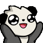 Cute Panda Cutie Sticker - Cute Panda Cutie Waving Stickers