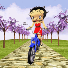 Betty Boop 3d Trees GIF - Betty Boop 3d Trees Moped GIFs
