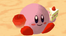 Kirby Nom GIF - Kirby Nom Breakfast GIFs