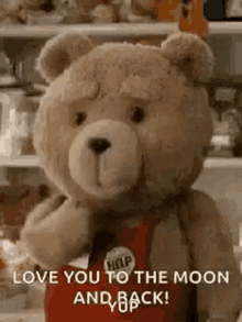 Ted Kisses GIF - Ted Kisses Love You To The Moon And Back GIFs