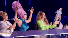 Cheering Michelle Visage GIF - Cheering Michelle Visage Leona Lewis GIFs