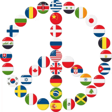 world flag peace sign peace sign joypixels peace peace symbol